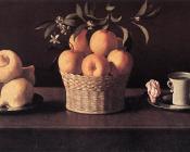 Still-life with Lemons, Oranges and Rose - 弗朗西斯科·德·苏巴朗